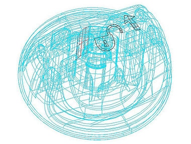 Skizze eines Drehknopfes für die Prototypenbedruckung.